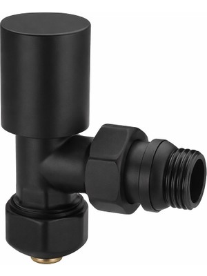 Fause Radyatör Havlupan Vanası Köşe Tip Pex(16*2mm) Siyah KVN102-B