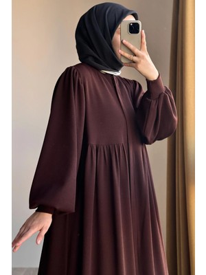 Ande Tesettür Asya Triko Ferace - Acı Kahve