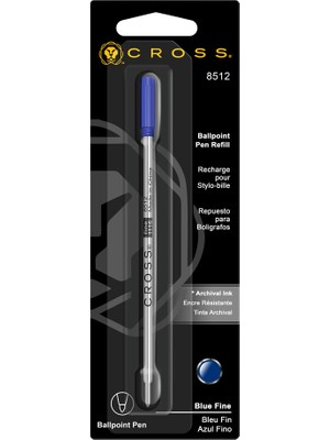 Cross 8512 Mavi Renk Fine Tükenmez Kalem Yedeği 1 Adet Ölçüleriyle Kullanıma Uygun