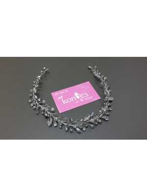 Kontes Gelin Tacı Renkli Saç Aksesuarı Özel Tasarım Şık Materyal ile Kadın Kullanımı İçin