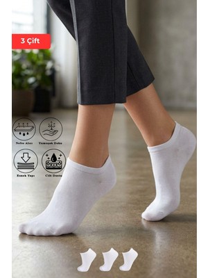 Rays Beyaz 3'lü Kısa Çorap 1057