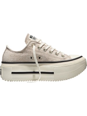 Converse Chuck Taylor All Star Lift Double Stack Platform Deer Bej Kadın Sneaker Ayakkabı