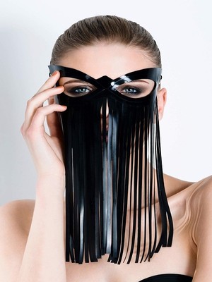Candy Women Siyah Fantezi Püsküllü Maske