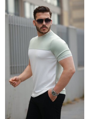 Buğrahayalin Erkek Parçalı Renk Kısa Kollu Tişört