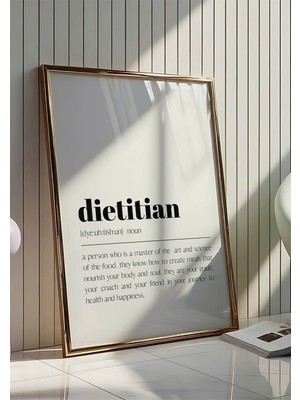 Des Vu Print Diyetisyen Posteri, Diyetisyen Ofis Dekor Çerçevesiz Poster