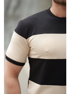 Indispensablely Erkek Parçalı Renk Kısa Kollu Tişört