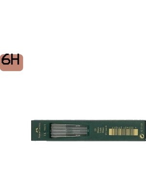 Faber-Castell 2Mm 6H Kalem Uçları 10 Parça Yeşil Renk Ölçüler ile Kırtasiye Ürünü