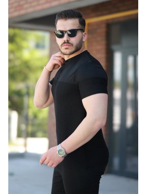 Buğrahayalin Erkek Hakim Yakalı Kısa Kollu Pamuklu T-Shirt