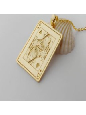 Winners Jewels Vintage Şeritli Maça Kızı Kolye Ucu