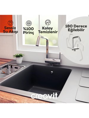 Creavit Pencere Önü Eviye Mutfak Bataryası MF8600