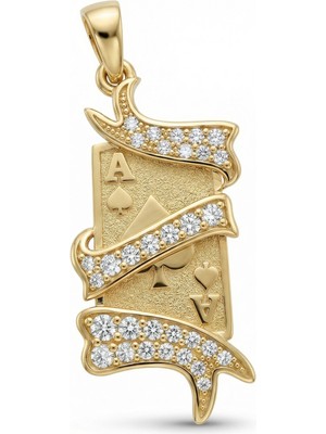 Winners Jewels Üç Boyutlu Maça Ası Kolye Ucu