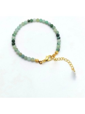 Taşmir Gerçek Zümrüt Doğal Taş Bileklik - 3 mm Faset Kesim