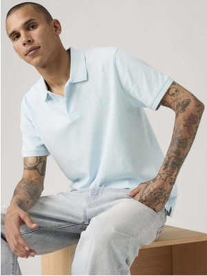 Levi's Levis Erkek Polo Yaka Mavi T-Shirt - 005FM-0005