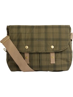 Barbour Transport Riever Omuz Çantası GN71 Dusky Green Tartan