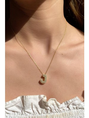 Spossy Silver Jewelry J Harf Kolye