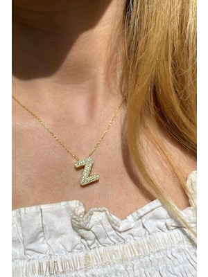 Spossy Silver Jewelry Z Harf Kolye
