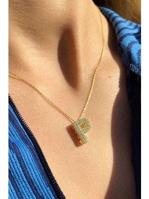 Spossy Silver Jewelry P Harf Kolye