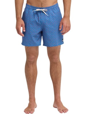 Quiksilver Strech Printed Mavi Erkek Mayo