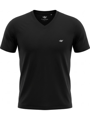 Crosstime V Yaka Siyah Erkek Tshirt