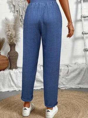 Civetta Kadın Yüksek Bel Lastikli Belde Bağcık Detaylı Aerobin Pantolon