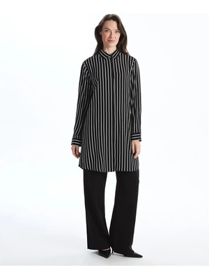 Lc Waikiki Yeni Sezon Çizgili Poplin Kadın Gömlek Tunik