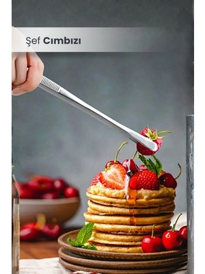 Orvila Masterchef Şef Cımbızı Metal 25 cm - Süs Cımbız Maşası