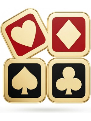 Winners Jewels Dörtlü Poker Sembolü Tek Küpe