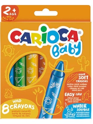 Carioca Jumbo Bebek Yumuşak Pastel Boya Kalemi 8'li 2 Yaş+