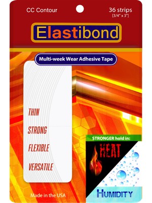 True Tape Elastibond Protez Saç Bandı Oval ( "cc" ) - (2,0cm x 7.5cm) 36 Adet
