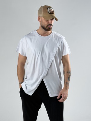 Cocopelli Çift Parça Beyaz Erkek T-Shirt COC3000