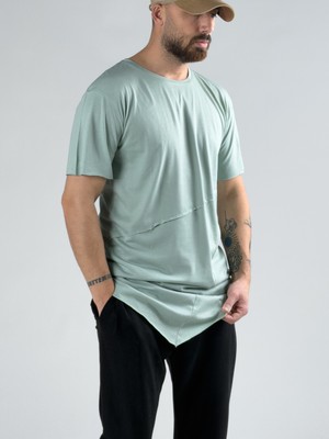 Cocopelli Asimetrik Su Yeşili Erkek T-Shirt COC3012