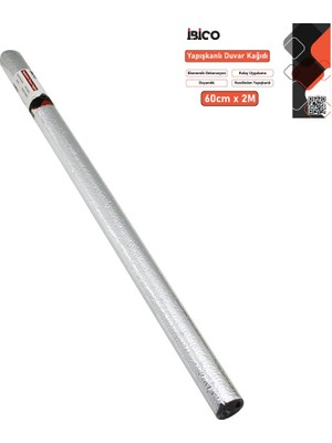 Zenvia 2mt x 60CM Alüminyum Gümüş Tezgah Üstü Folyo Sticker - Duvar Kağıt Kendinden Yapışkanlı -