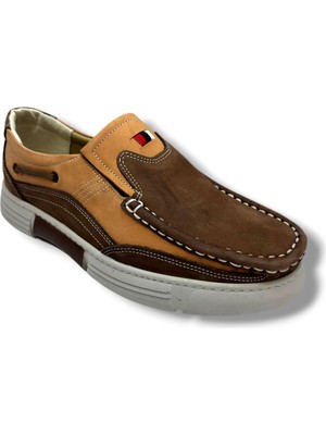 Master 1714-26 Hakiki Nubuk Deri Casual Erkek Ayakkabı Vizon Taba
