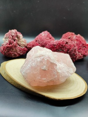 Zodyak Doğal Taş Pembe Kuvars Ham Doğal Taş Kaya (Sertifikalı)