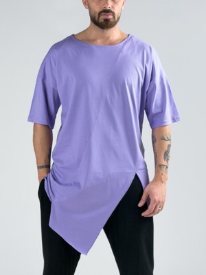 Cocopelli Asimetrik Lila Erkek T-Shirt COC2991