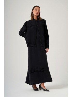 Nuss Iç Elbise Ceket Ikili Takım 1047 Siyah