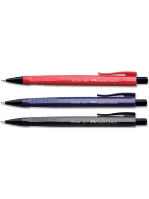 Faber-Castell Econ 1343 Versatil Kalem 0.7mm Ergonomik Tasarımlı Kırmızı Mavi Siyah Renk Seçenekleri