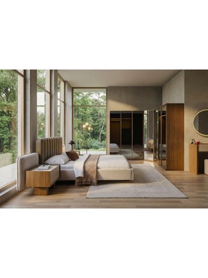 Doressa Vanta Reflekte Camlı Köşe Yatak Odası Takımı