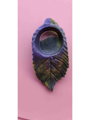 Miina Aksesuar Epoksi Reçine Çeşitli Renklerde Dekore Edilmiş Dekoratif Bir Mumluk