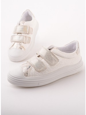 Muggo Oriella Kız Çocuk Cırt Cırtlı Simli Günlük Sneaker Spor Ayakkabı