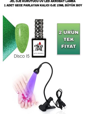Ellea Nail Akrobat Lamba ve Disco Gece Parlayan Kalıcı Oje 15 ml