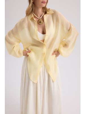 Mai Lyra Oversize Sarı Gömlek