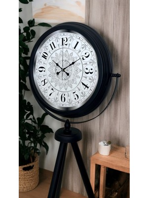 River World Ayaklı Saat Tripod Şık Desenli Rengi Siyah