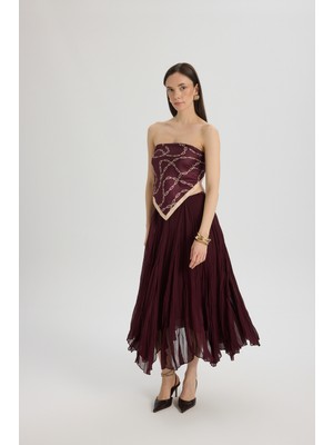 Mai Assa Bordo Pileli Etek