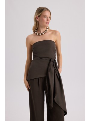 Mai Mila Kahve Bluz Pantolon Takım