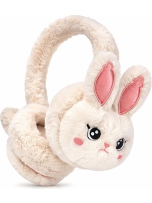 Peluş Tavşan Kulaklı Bluetooth Kulaklık Kablosuz Müzik ve Tf Kart Destekli Nemere