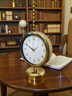 River World Masa Saati Metal 25 cm x 20 cm Modern Aura Gold