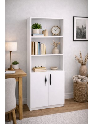 Mossano Nesso Kitaplık Dolap Çok Amaçlı Dolap Kiler Dolabı Raflı Dolap