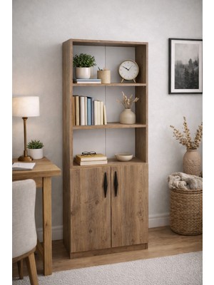 Mossano Nesso Kitaplık Dolap Çok Amaçlı Dolap Kiler Dolabı Raflı Dolap