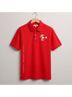 Türk Boyu Tanrı Türk'ü Korusun Yazılı (Polo Yaka T-Shirt )